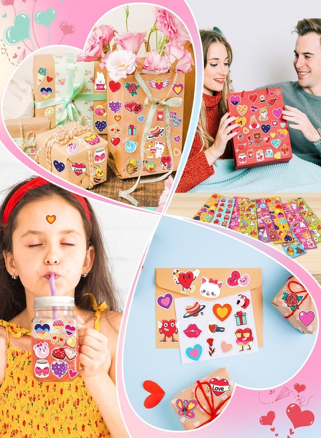 Benresive 2020 Pcs Valentine's Day Stickers for Kids Classroom - 120 Sheet Cute Water Bottle Stickers, Valentines Party Favors Bulk, Gifts for Kids Classroom Pack - Image 3